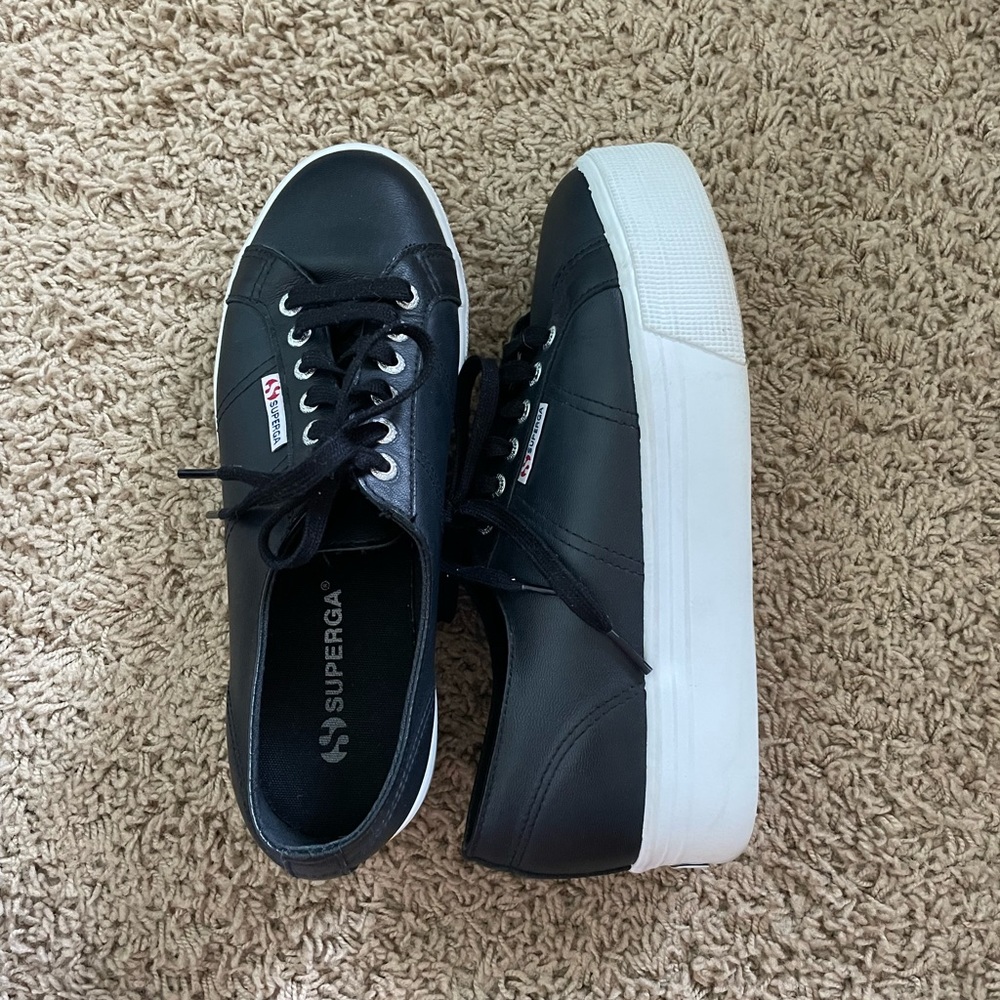 Superga Platform Leather Sneaker